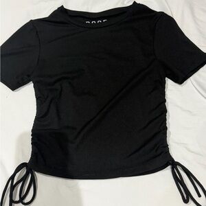 Black Ruched Women Top